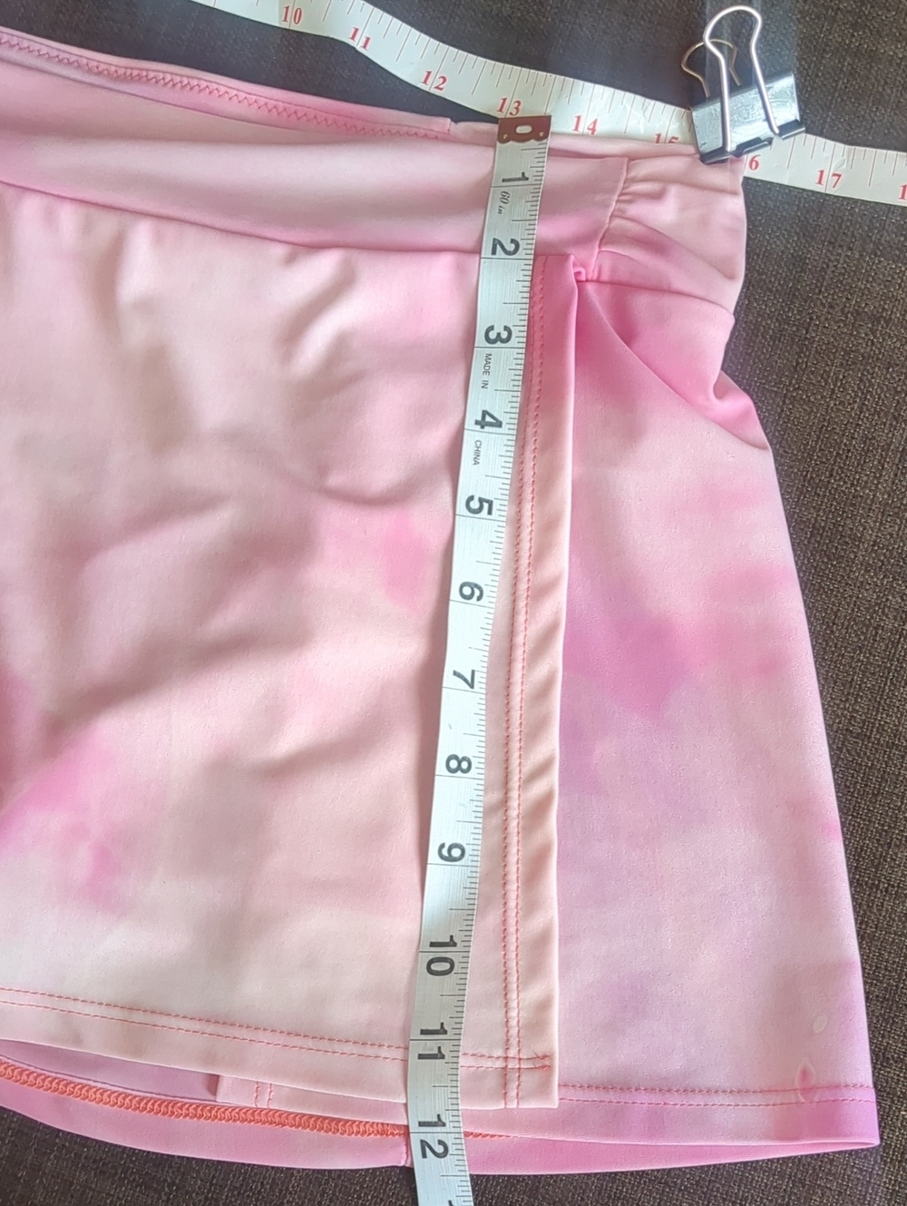 Cabana Life Pink Tie-Dye Slit Swim 11" Circle Skater Skirt UPF 50+ Size M - Picture 7 of 9